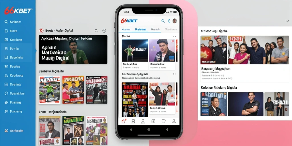Screenshot antarmuka 66KBET menampilkan fitur majalah digital yang menarik.