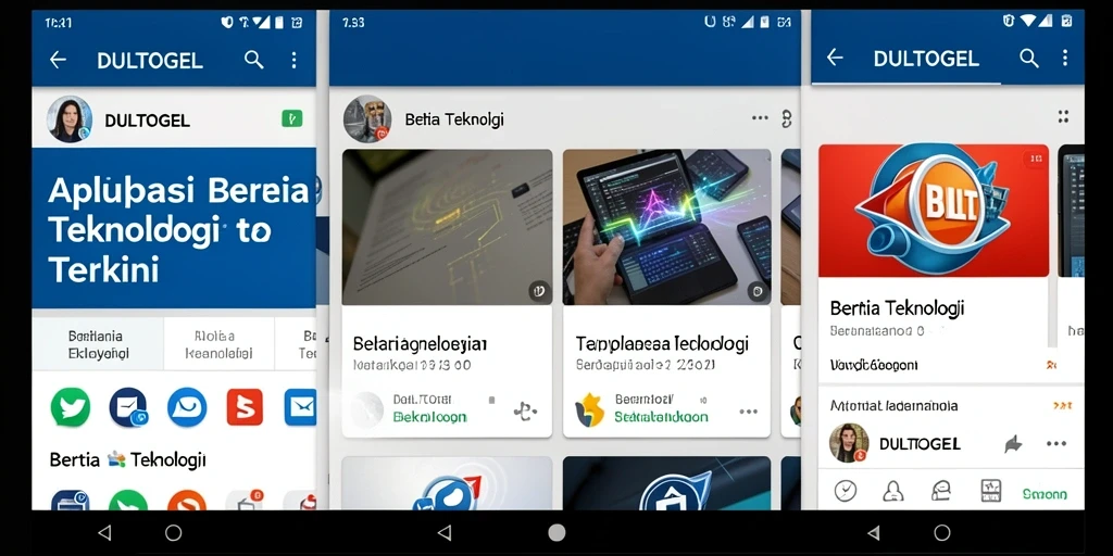 Antarmuka DULTOGEL yang modern dan mudah digunakan.