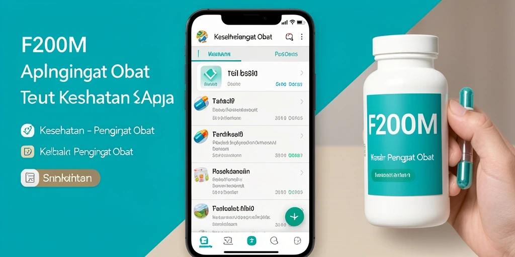 Antarmuka F200M yang intuitif dan profesional untuk pengingat obat.