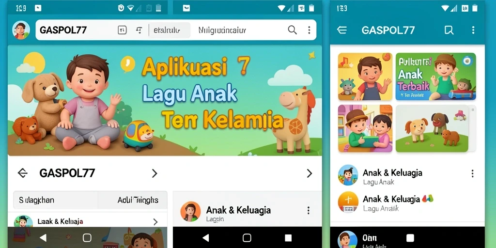 Antarmuka GASPOL77 yang ceria dan edukatif untuk anak-anak.