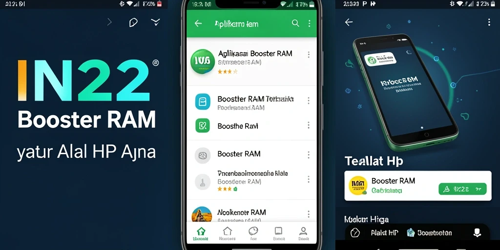 Tampilan antarmuka IN22 yang intuitif dan fungsional untuk Booster RAM.