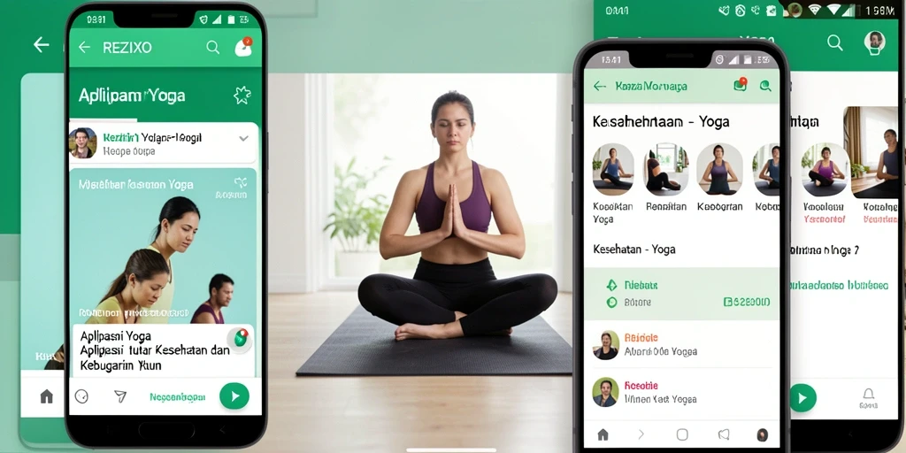 Antarmuka intuitif REZIXO yang mendukung latihan Yoga.