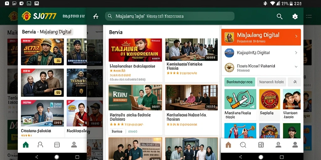 Tampilan antarmuka SJO777 yang bersih dan menarik.